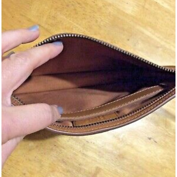 New $218 FRYE Tan Leather Braid BELT Remove BAG XL - Picture 10 of 13